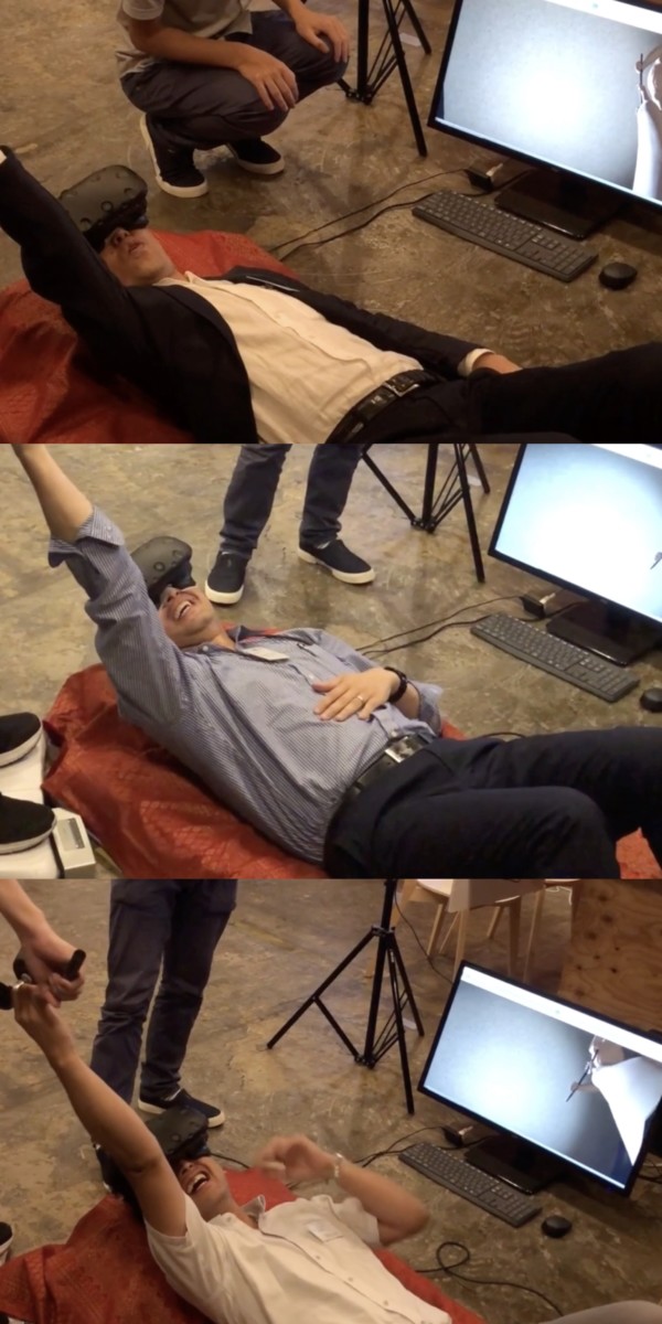 デモの様子(VR CREATIVE AWARD 2018)