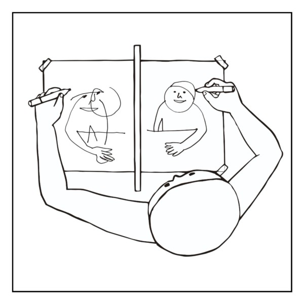 12 – おばけドローイング（ダークサイドオブセルフポートレイト）