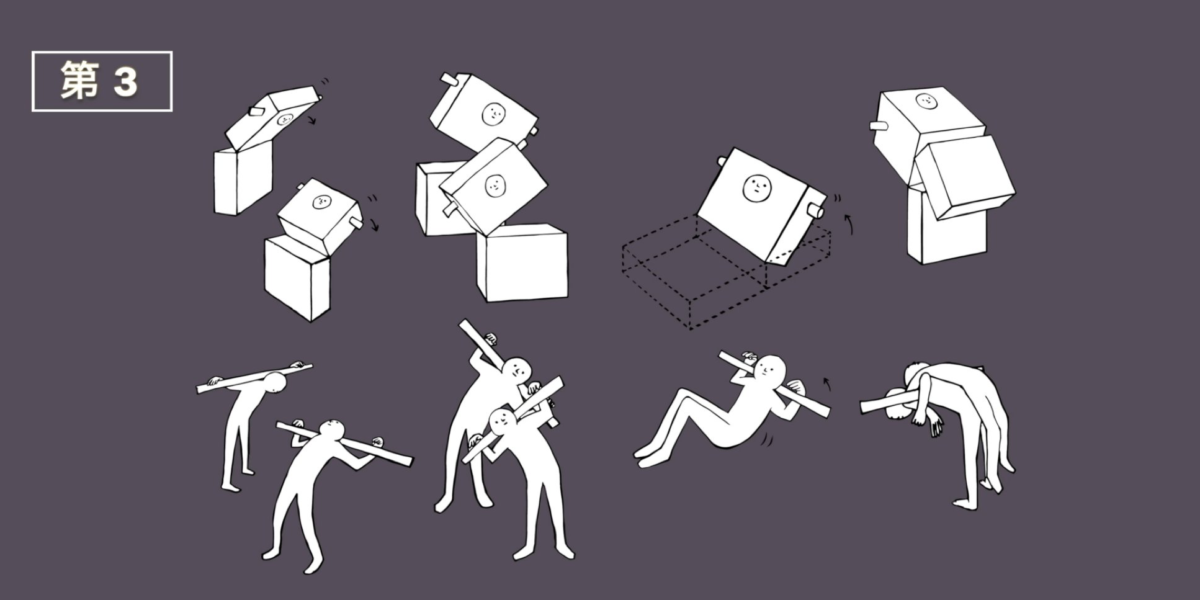 キュービック体操第3(蝶番)